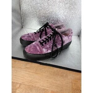 Vans Old Skool Purple Velvet Unisex Mens Size 6.5 Womens Size 8 Great Condition